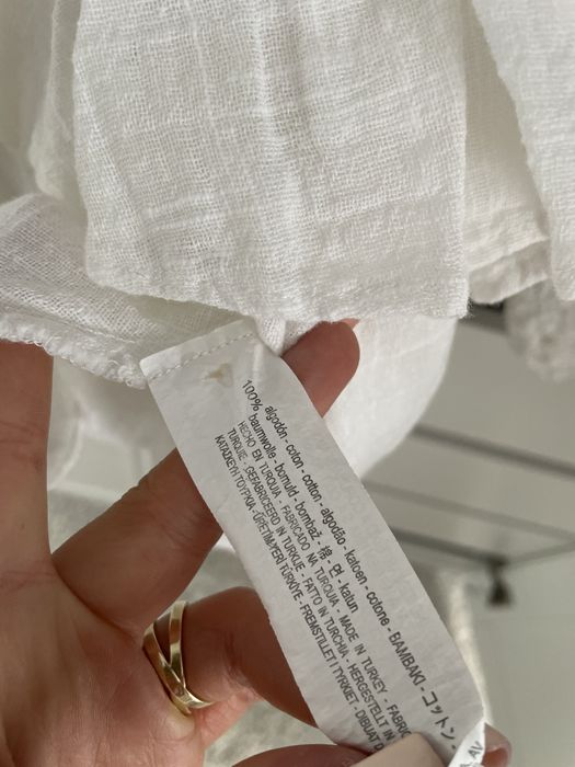 Biała bluzka boho Zara hiszpanka s/36