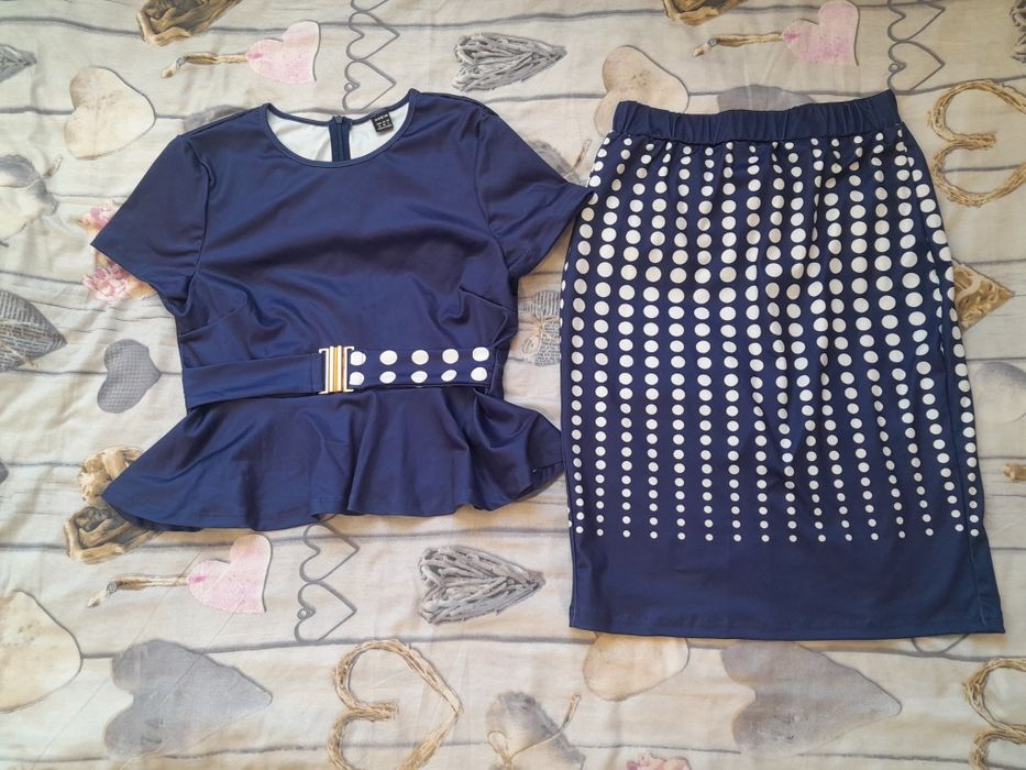 SHEIN nowy komplet bluzka+spódniczka rozm.M