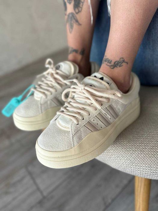 Кроссовки Adidas Campus Bad Bunny Beige модные кроссовки Адидас Кампус ...