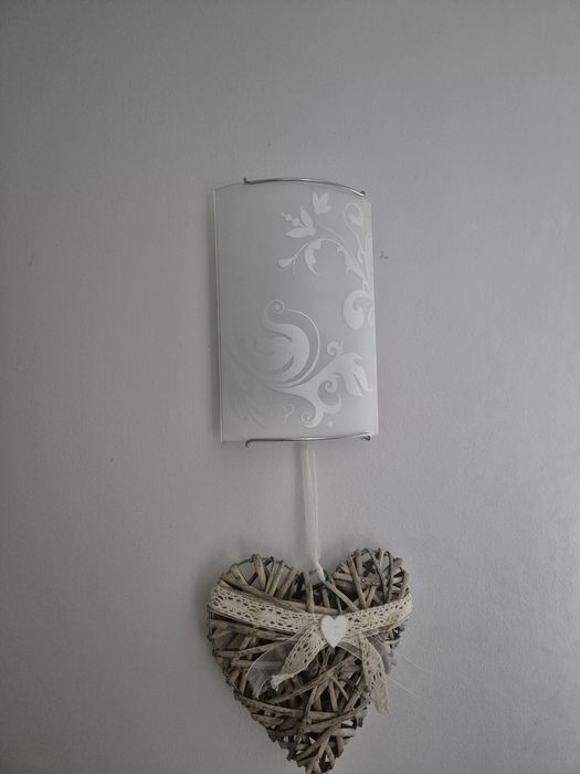 Lampa/plafon i 2 kinkiety mleczne szkło