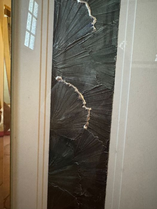 Conjunto de quadros pintado a mão NOVO com folha de prata