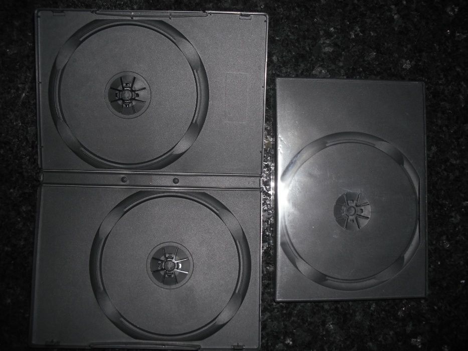 6 Caixas de DVD's/CD's duplas novas