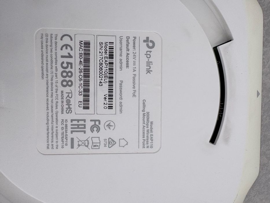 TP-Link EAP110 Access Point Wireless N 300Mbps [109]