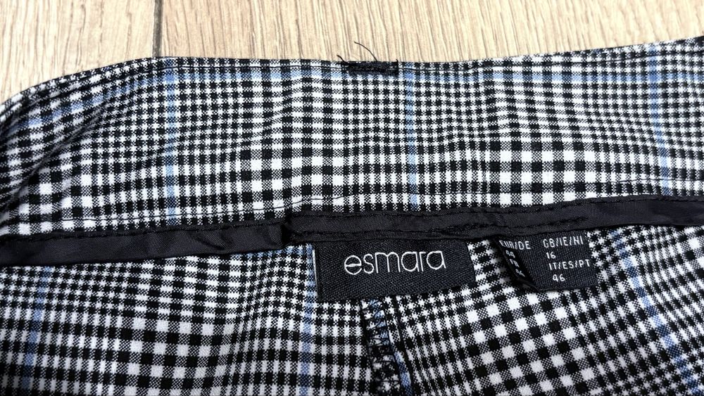 ESMERA Damskie Spodnie w Kratę roz. 42 - NOWE