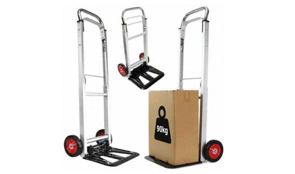 Візок складаний ручний алюмінієвий платформний складський, тачка