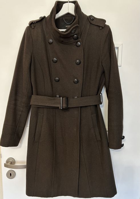 Płaszcz khaki ze stójką