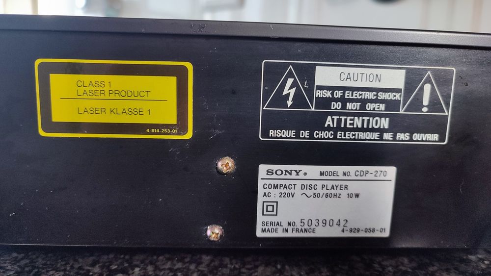 Leitor de CD Sony Cdp-270 c/comando