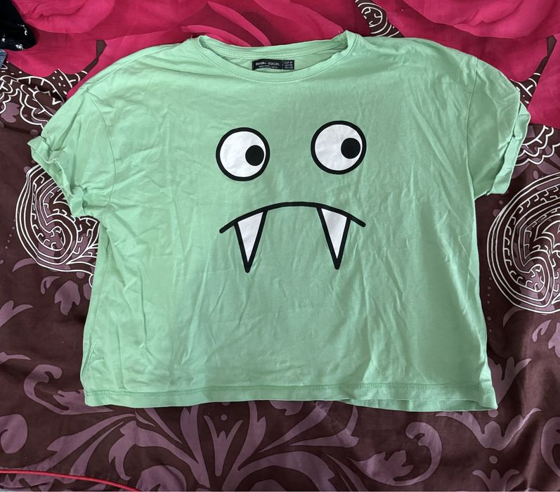 Crop top w kolorze zielonym