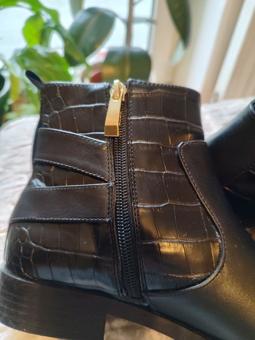 Botki czarne Zara Trafaluc 36