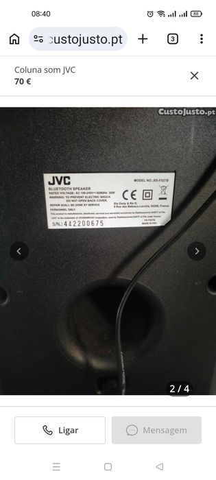 Coluna som JVC (lê o anúncio)