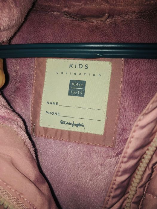 Kispo rosa seco, forrado com capuz menina