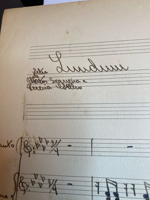 Partitura Manuscrita do Filme Bocage 1936