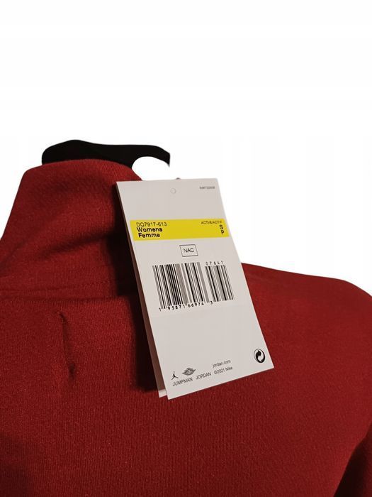 Jordan Drifit Bordowa Bluza Długi Rękaw Fason Klasyczny Rozmiar Xs/S