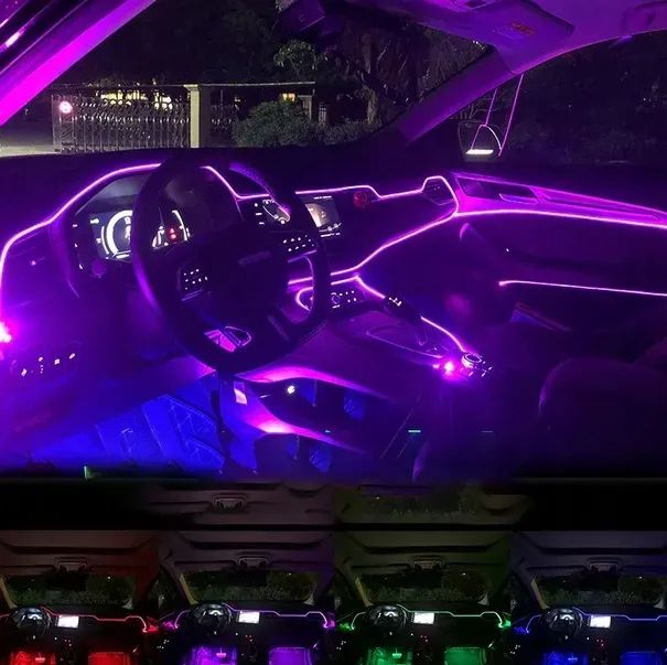 ŚWIATŁOWÓD LED RGB do samochodu-zestaw ambient. LED do Auta