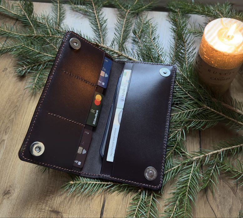 Чоловічий гаманець, лонгер, портмоне ручної роботи з натуральної шкіри