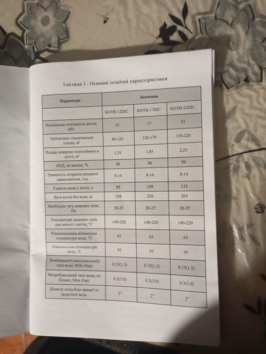 Котел опалювальний твердопаливний витязь новий