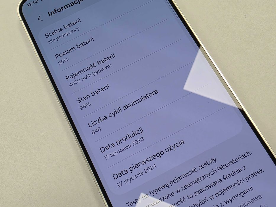 Samsung Galaxy S24 Dual SIM/ 8GB/ 256GB/ Marble Gray/ BAT 98%/ Grade B+ do A-/ + ładowarka/ GW 12 MSC