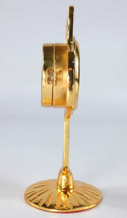 RELIKWIARZ mosiądz 15,5 cm krzyż