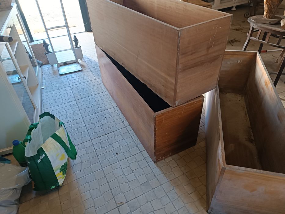 Floreiras canteiros de madeira