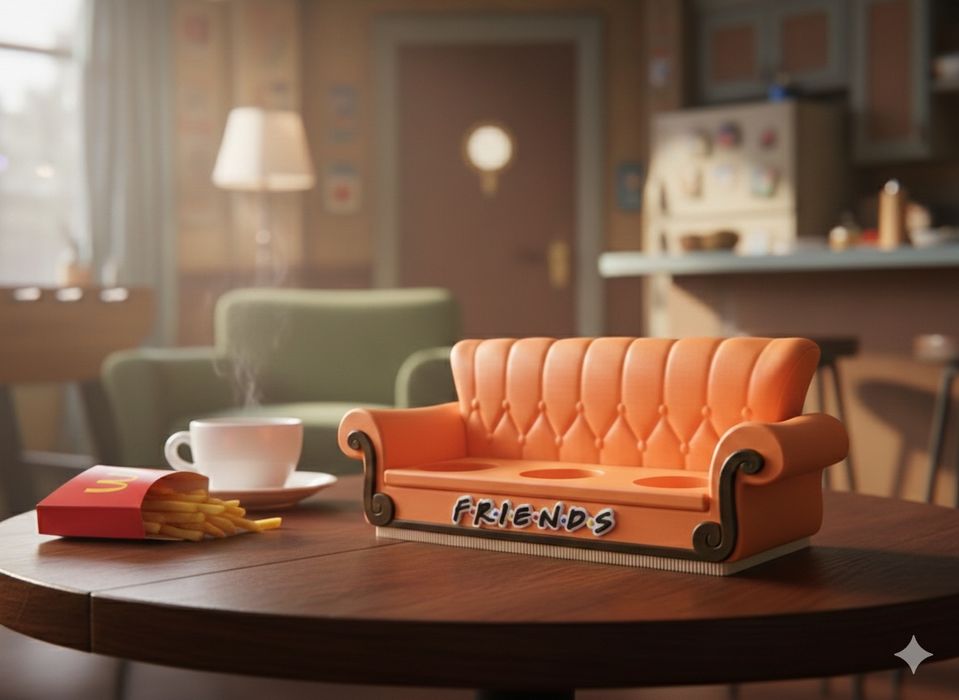 Stojak Kanapa Friends na figurki McDonald's Kolekcjonerski Stand Półka