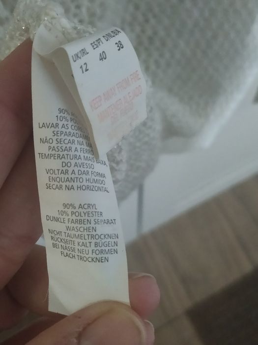 Sweter dziergany na długi rękaw narzutka na strój kąpielowy czy pod bluzke,