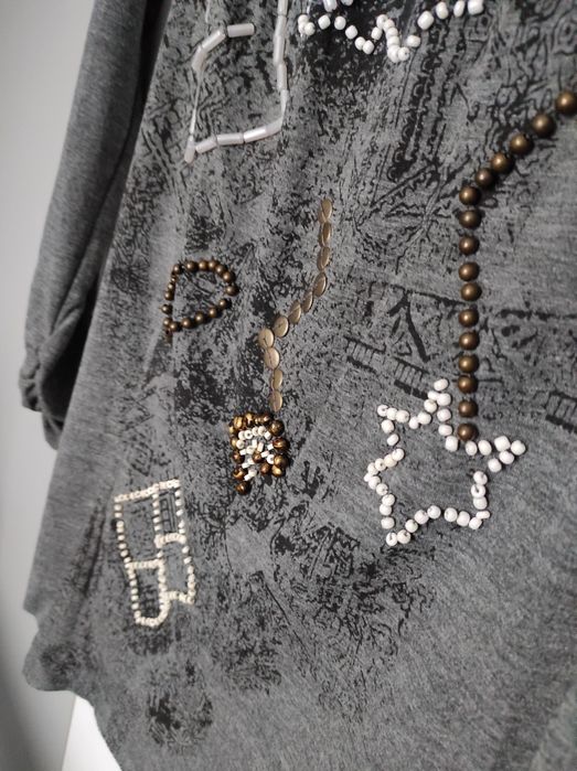 Tunika, sukienka, pięknie zdobiona,