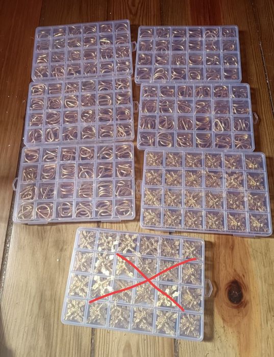 Materiais costura artesanato cruzes d rings argolas aneis dourados