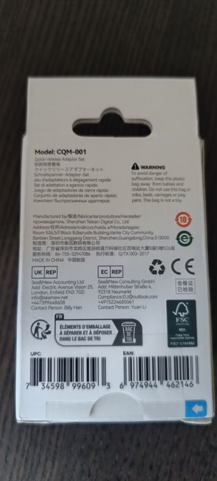 Adaptador Magnético para liberação rápida Telesin para Gopro