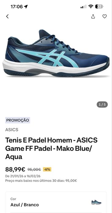 Ténis de Padel ASICS