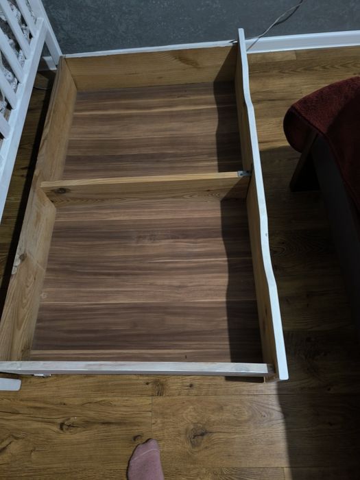 Дитяче ліжко (кровать) з натуральної сосни, біле