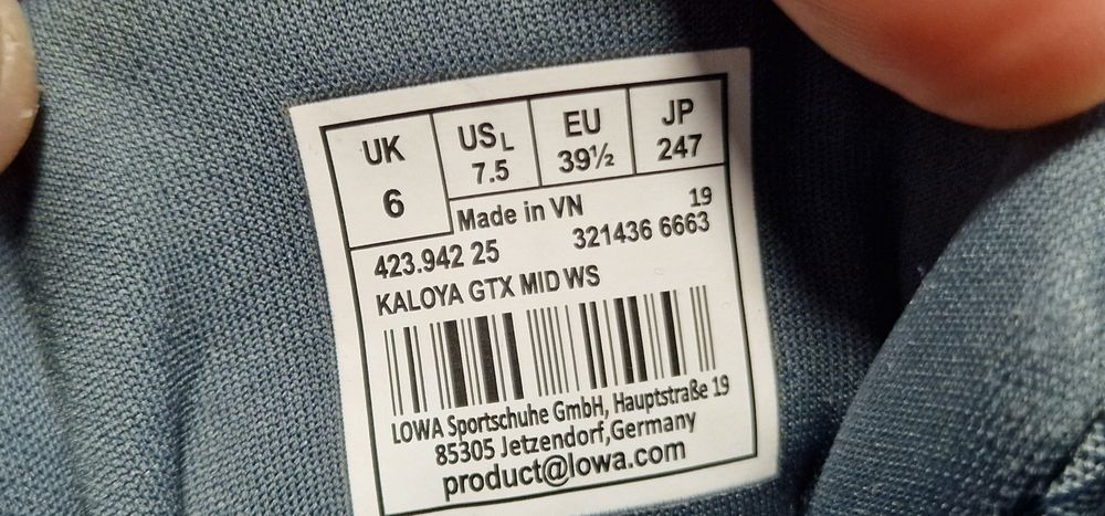 Трекінгові жіночі ботінки Lowa kaloya gtx 39 розмір