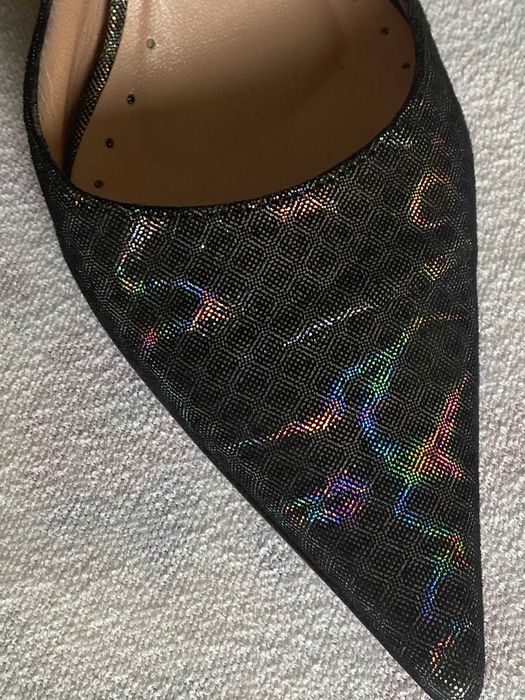 Sapatos de cerimónia pele, prateado/azul nacarado com reflexos