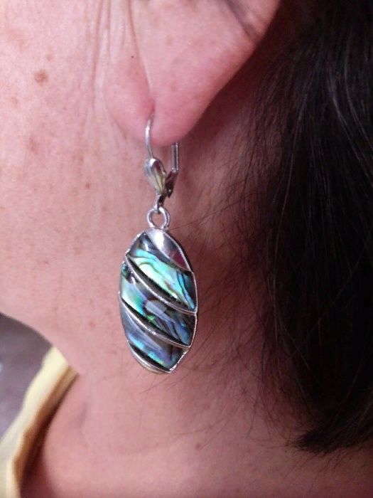 Серьги галиотис гелиотис перламутр