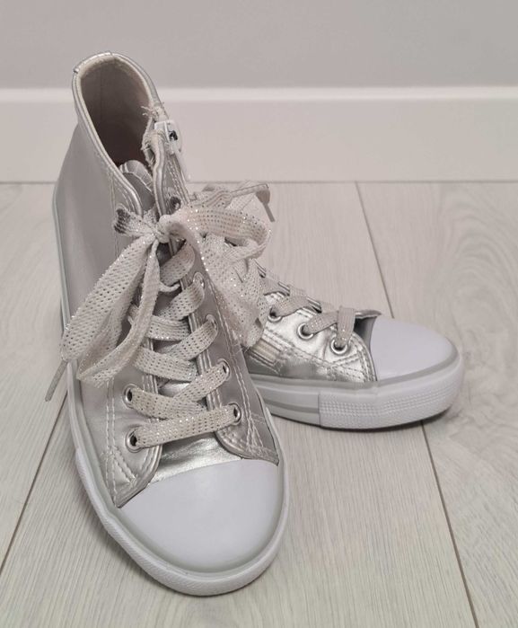 Trampki tenisówki buty 32 ekoskóra do kostki dziewczęce
