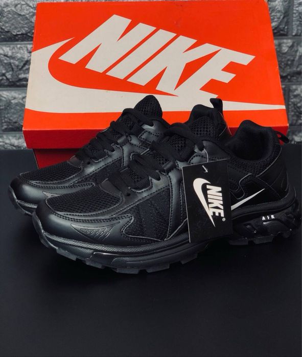 Nike trainer летние кросовки Мужские черные для повседневной носки на лето / кожаные мужские кросовки найк / дышащие красивки