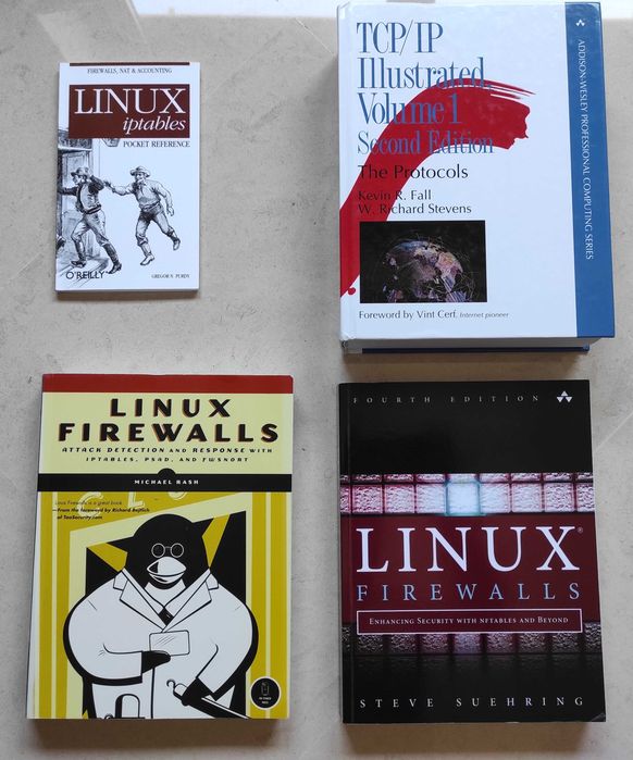 Livros TCP IP Volume 1 The protocols Second Edition + iptables + fw