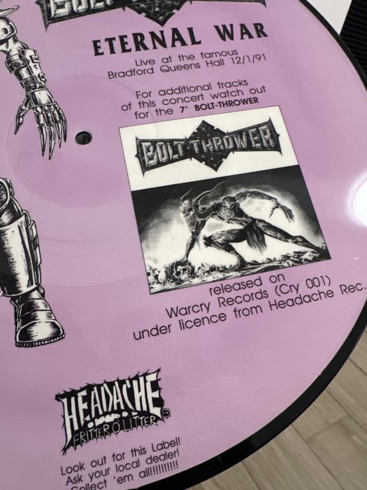 Bolt Thrower - Eternal War 1991 UK picture disc winyl