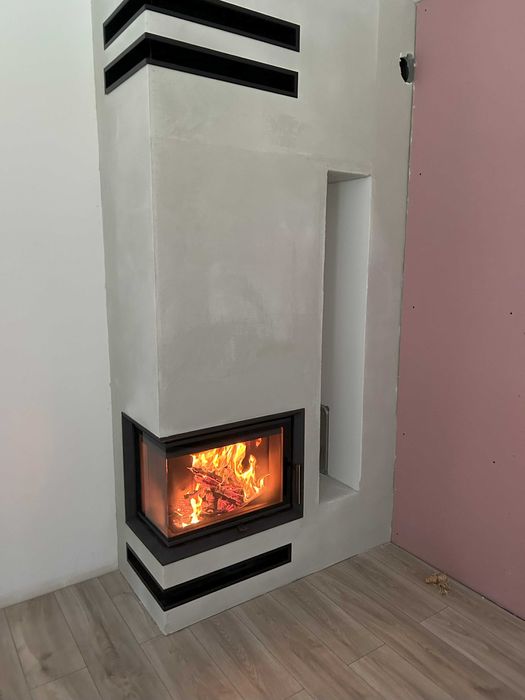 kominek z montażem, kominek z płaszczem wodnym, DGP, akumulacja, kozy