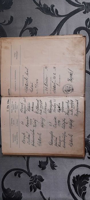 niemiecki stary dokument 1916r Famillien Stammbuch