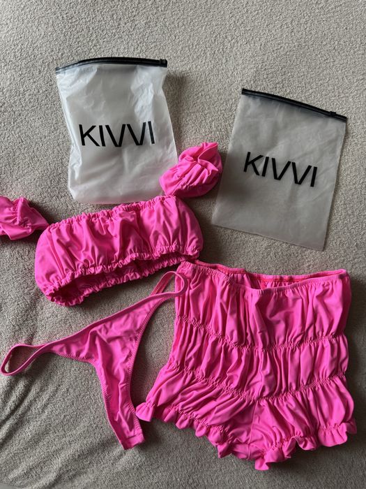 Купальник тройка малиновый kivvi