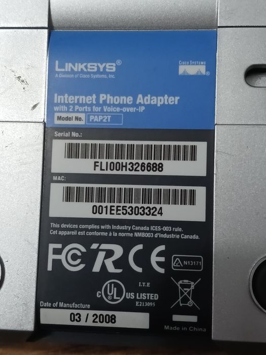 Cisco SB "Linksys PAP2T"
