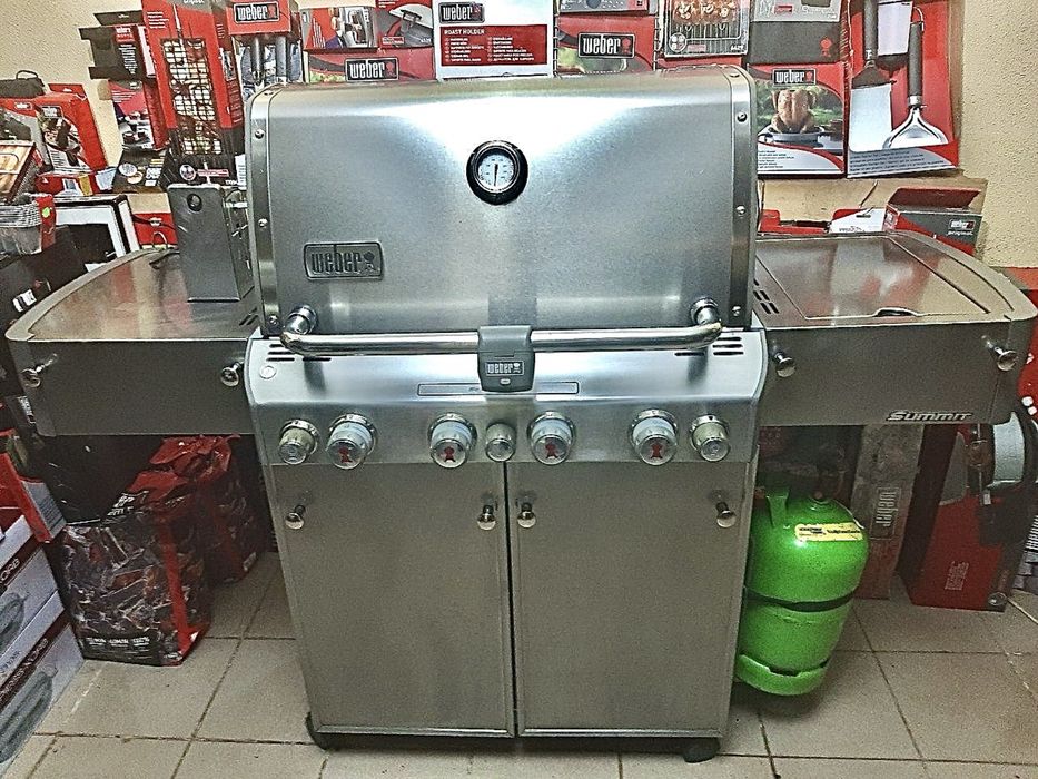 ‼️ГАРАНТІЯ‼️ Газовий гриль Weber Summit S-470 + вертель+ ліхтар+ чохол