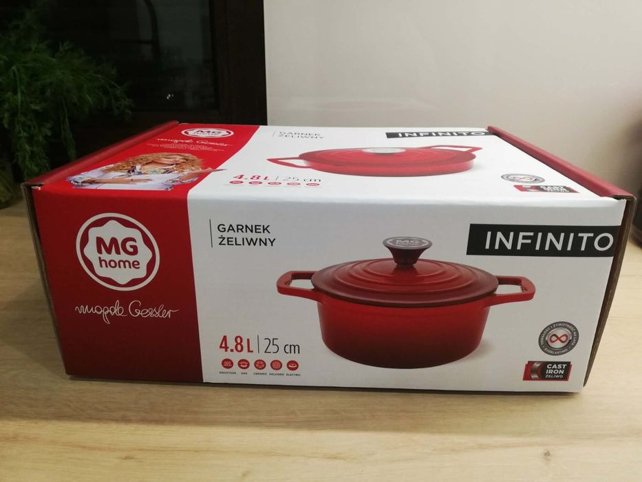 Garnek żeliwny MG home infinito,  indukcja