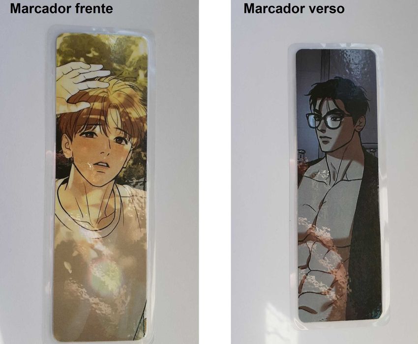 Marcador de livros e ímanes laminados anime, manhwa, BL, Yaoi