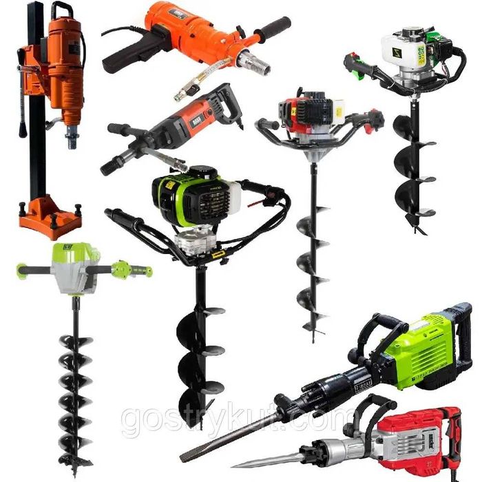 Віброплита Вібронога Каменеріз Плиткоріз Траншеєкопач Мотобур Бензобур