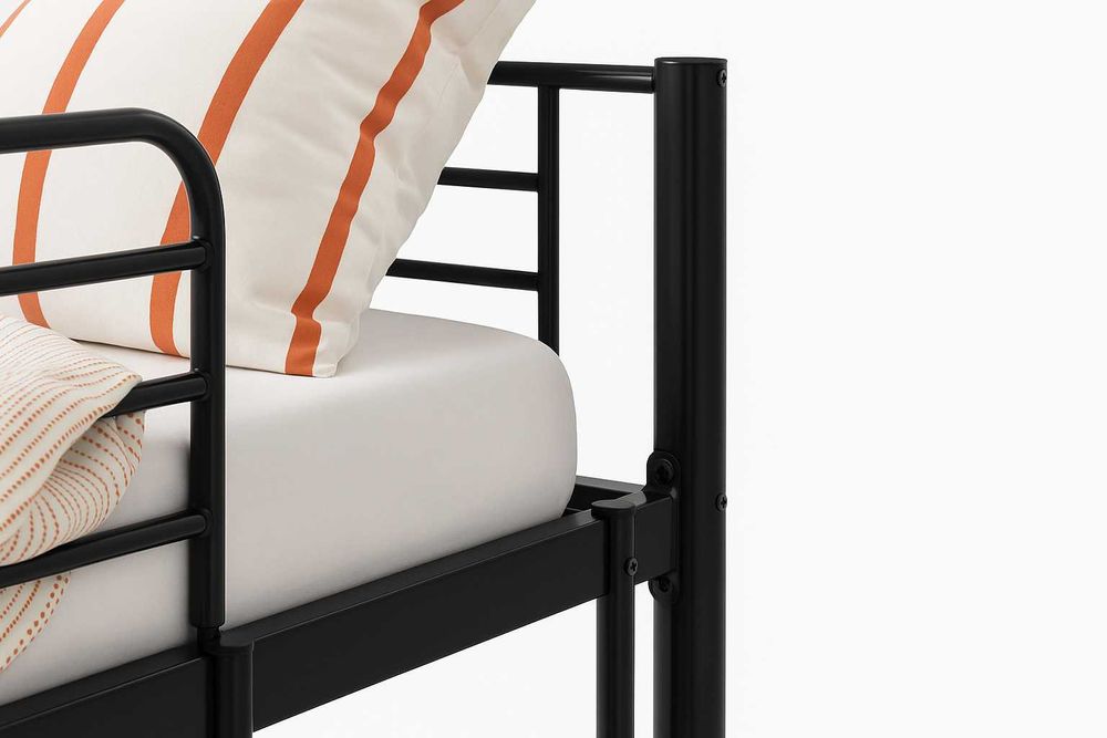 Łóżko piętrowe metalowe 90x200 solidne hostelowe pracownicze do domu