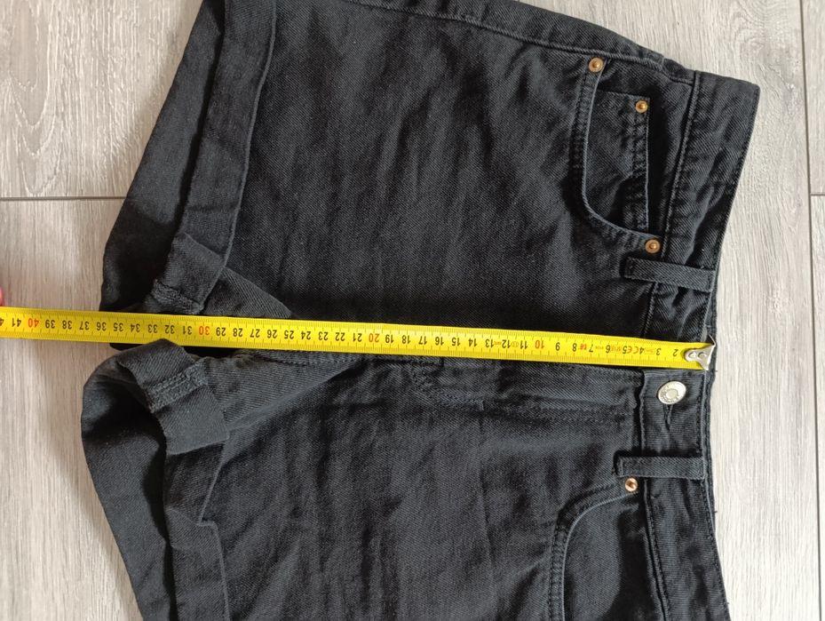 Spodenki jeansowe szorty damskie czarne M