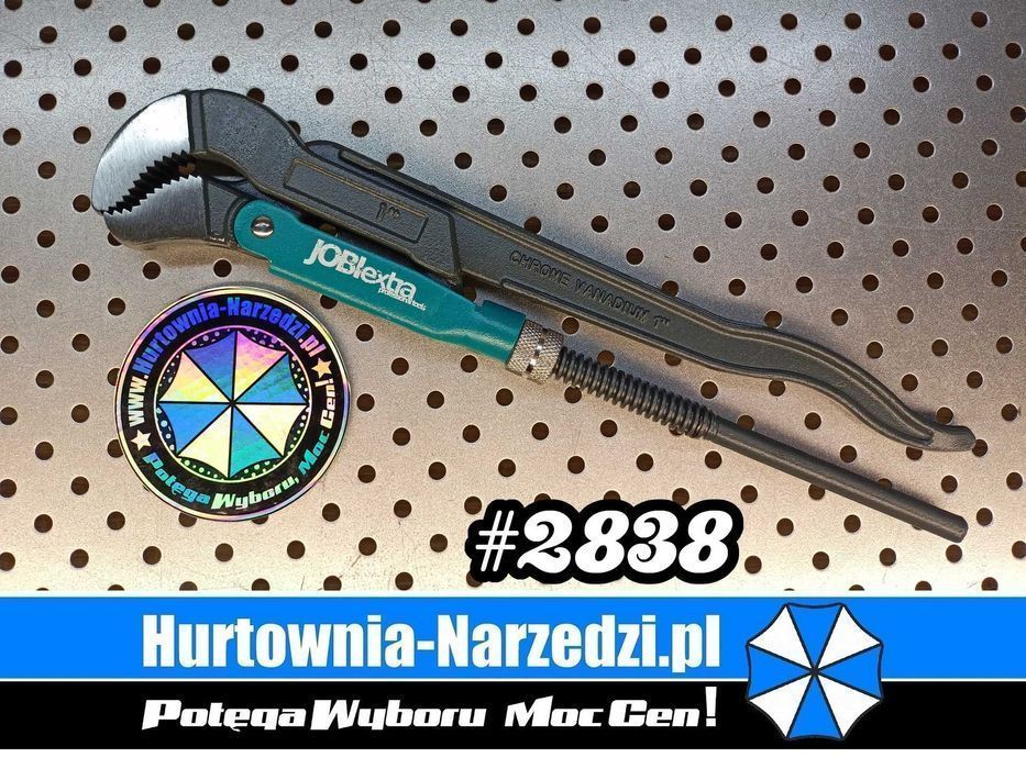 Klucz nastawny szwedzki do rur CrV 1 Typ S JOBIextra X7570 Cęgi do rur