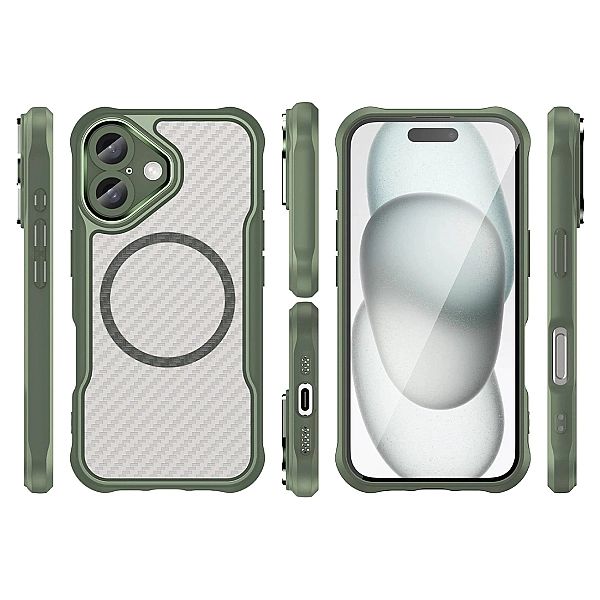 Etui silikonowe Leading Series MagSafe do iPhone 16 - zielone