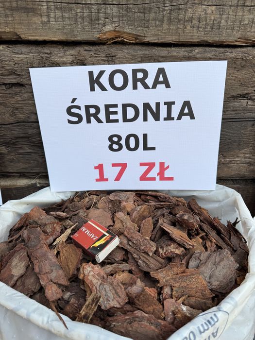 Kora sosnowa 80 l Trzy frakcje Drobna ,Srednia ,Gruba